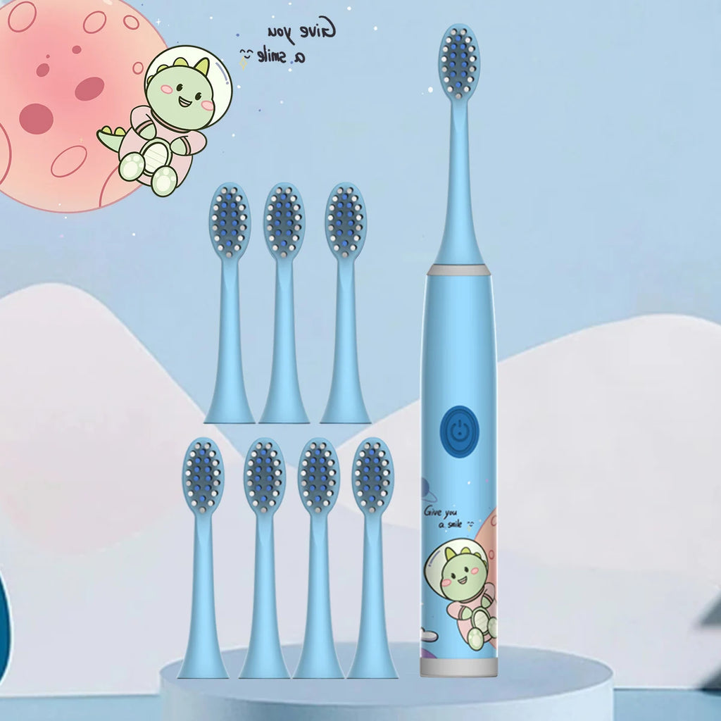 Kids Space Adventure Electric Toothbrush - Fun Cartoon Design for Healthy Smiles