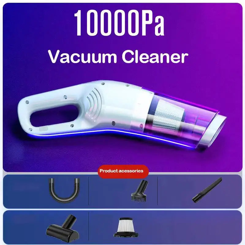 🧹 10,000PA Ultra-Suction Handheld Vacuum - Wireless Cleaner for Car & Home