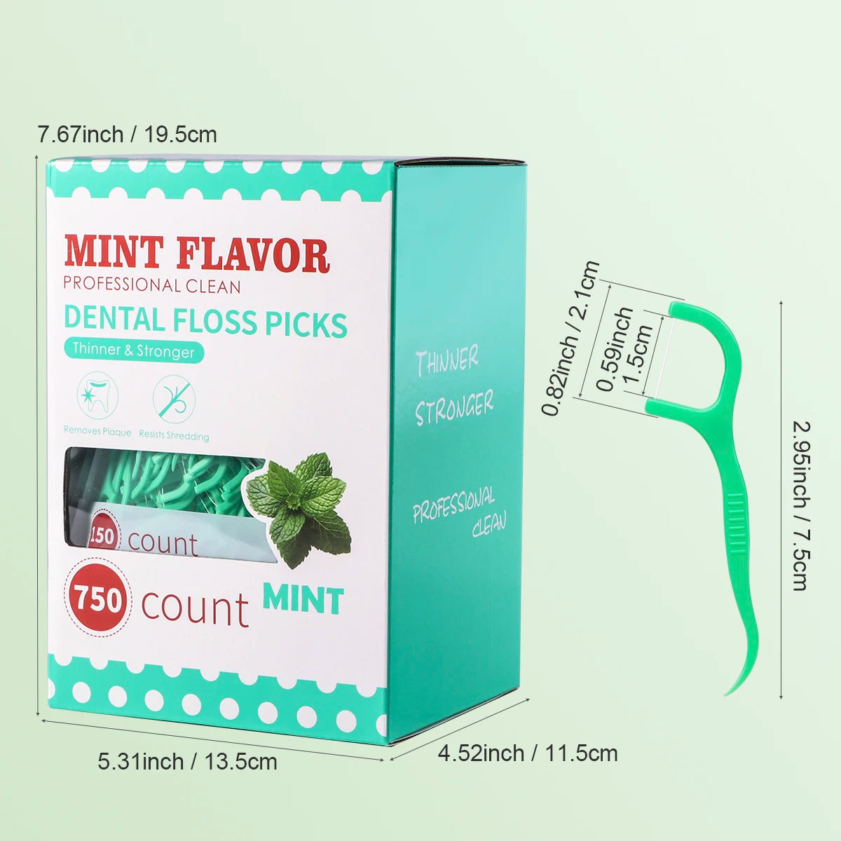 🦷 Mint Dental Floss Sticks - Portable Disposable Deep Cleaning Oral Care