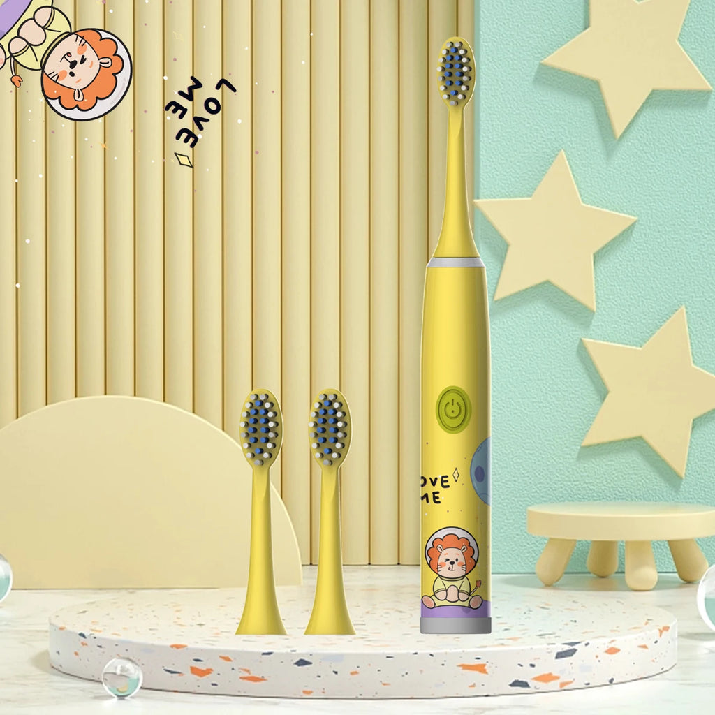 Kids Space Adventure Electric Toothbrush - Fun Cartoon Design for Healthy Smiles