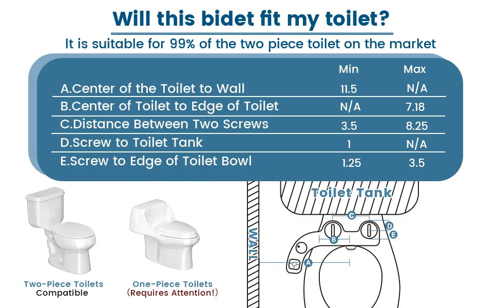 🚿 Premium Bidet Toilet Attachment - Dual Nozzle Self-Cleaning | Easy Install