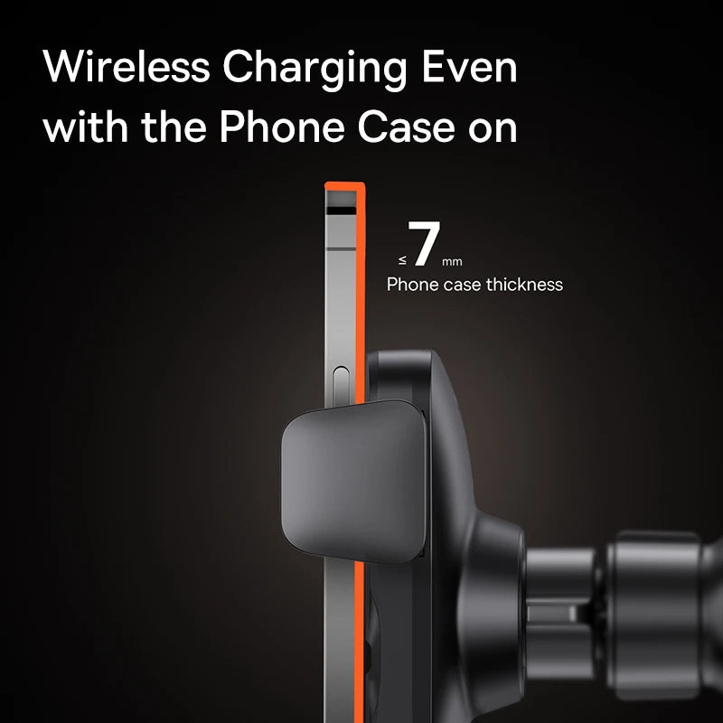 🚗 15W Smart Wireless Car Charger - Auto-Clamping Qi Mount with Fast Charging