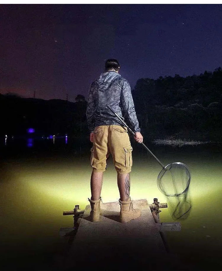Rechargeable LED Headlamp - Ultra-Bright for Camping, Fishing & Hunting