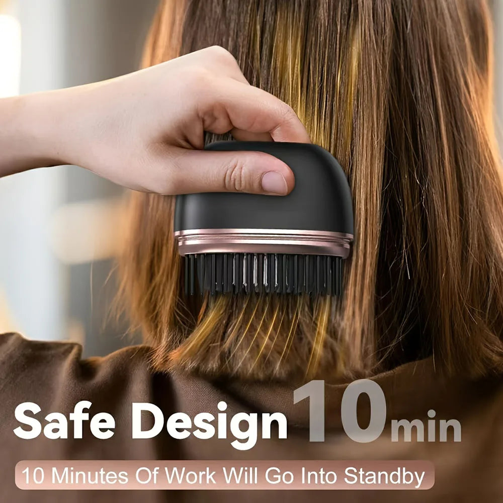 💇 Wireless Hair Straightening Comb - Portable USB Rechargeable Brush