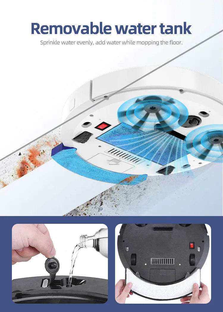 Smart Robot Vacuum & Mop 3-in-1 - App Control with 2800Pa Suction Power
