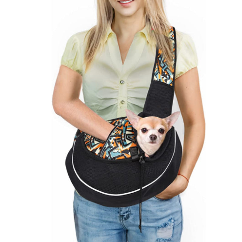 Portable Pet Carrier Bag - Breathable Crossbody for Dogs & Cats