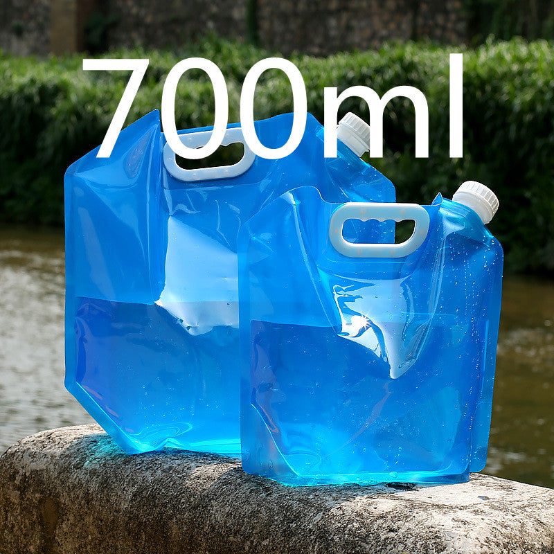 Foldable Camping Water Bag - 5L/10L Portable PVC Container for Hiking