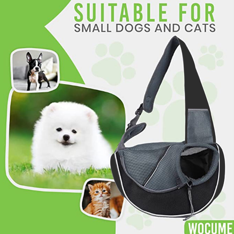 Portable Pet Carrier Bag - Breathable Crossbody for Dogs & Cats