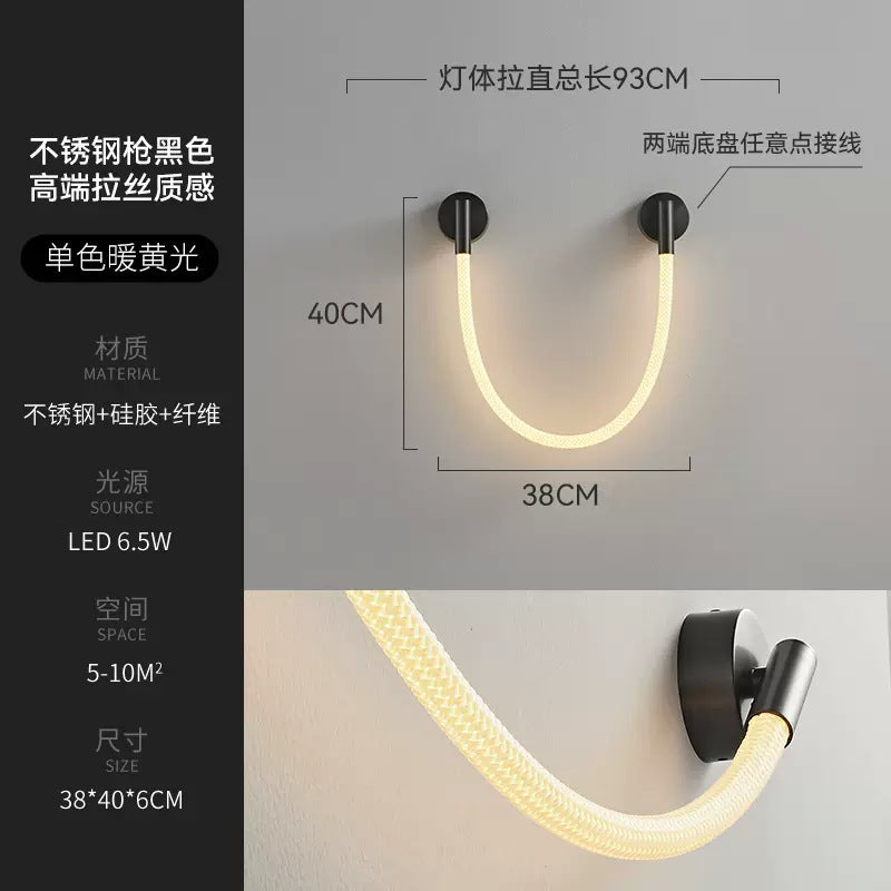 Creative Atmosphere Nordic Light Bulb Sofa Decoration Soft Silicone Strip Lamp