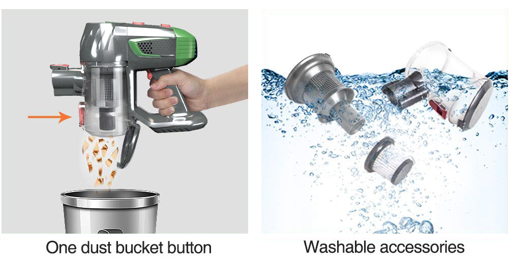 Handheld Wireless Vacuum Cleaner - Foldable Tube Cordless Design