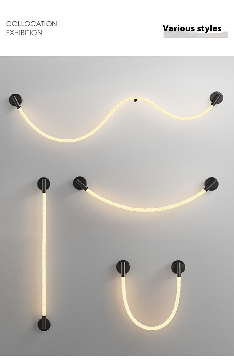 Creative Atmosphere Nordic Light Bulb Sofa Decoration Soft Silicone Strip Lamp