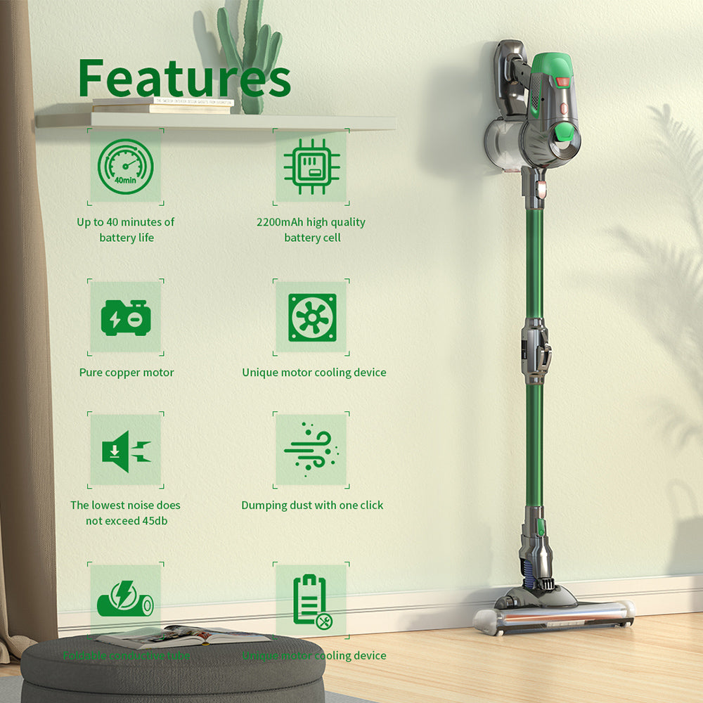 Handheld Wireless Vacuum Cleaner - Foldable Tube Cordless Design