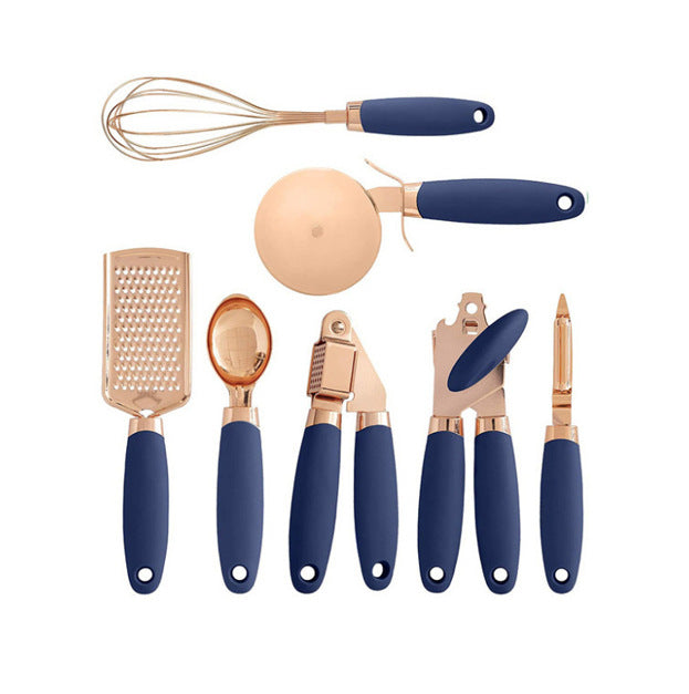 7-Piece Kitchen Peeler & Gadget Set - Stainless Steel Copper Plating