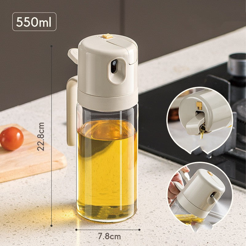 2-in-1 Oil Sprayer Bottle - BBQ Cooking Dispenser with Pour & Spray Modes