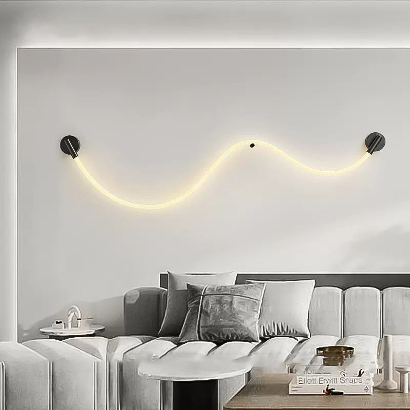 Creative Atmosphere Nordic Light Bulb Sofa Decoration Soft Silicone Strip Lamp